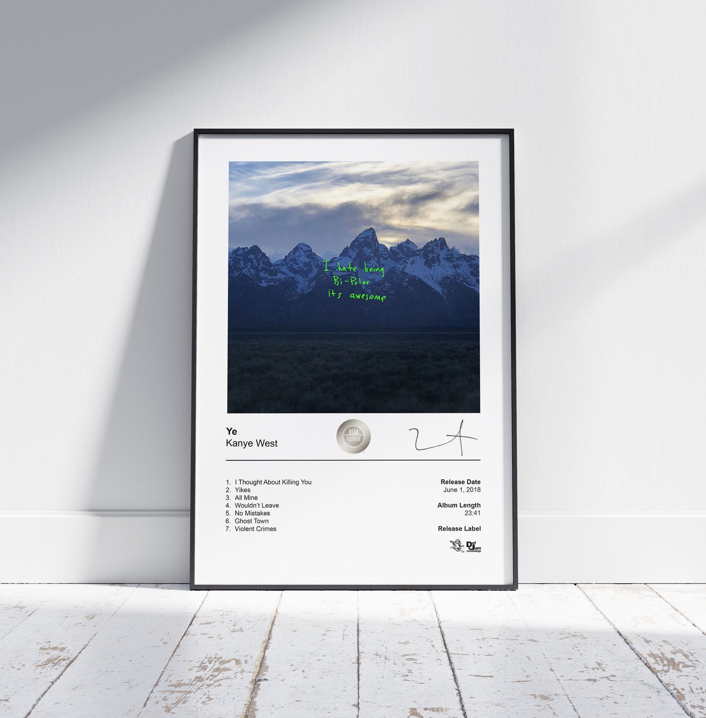 Kanye West Poster - Ye Album Cover Poster Print