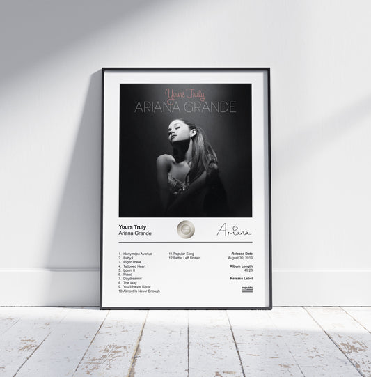 Ariana Grande Poster - Yours Truly Album Cover Poster Print