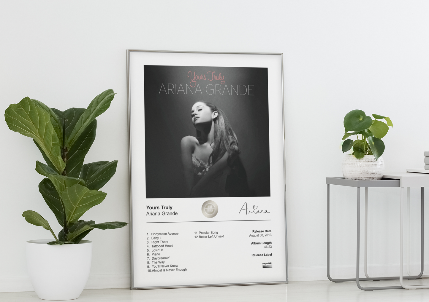 Ariana Grande Poster - Yours Truly Album Cover Poster Print