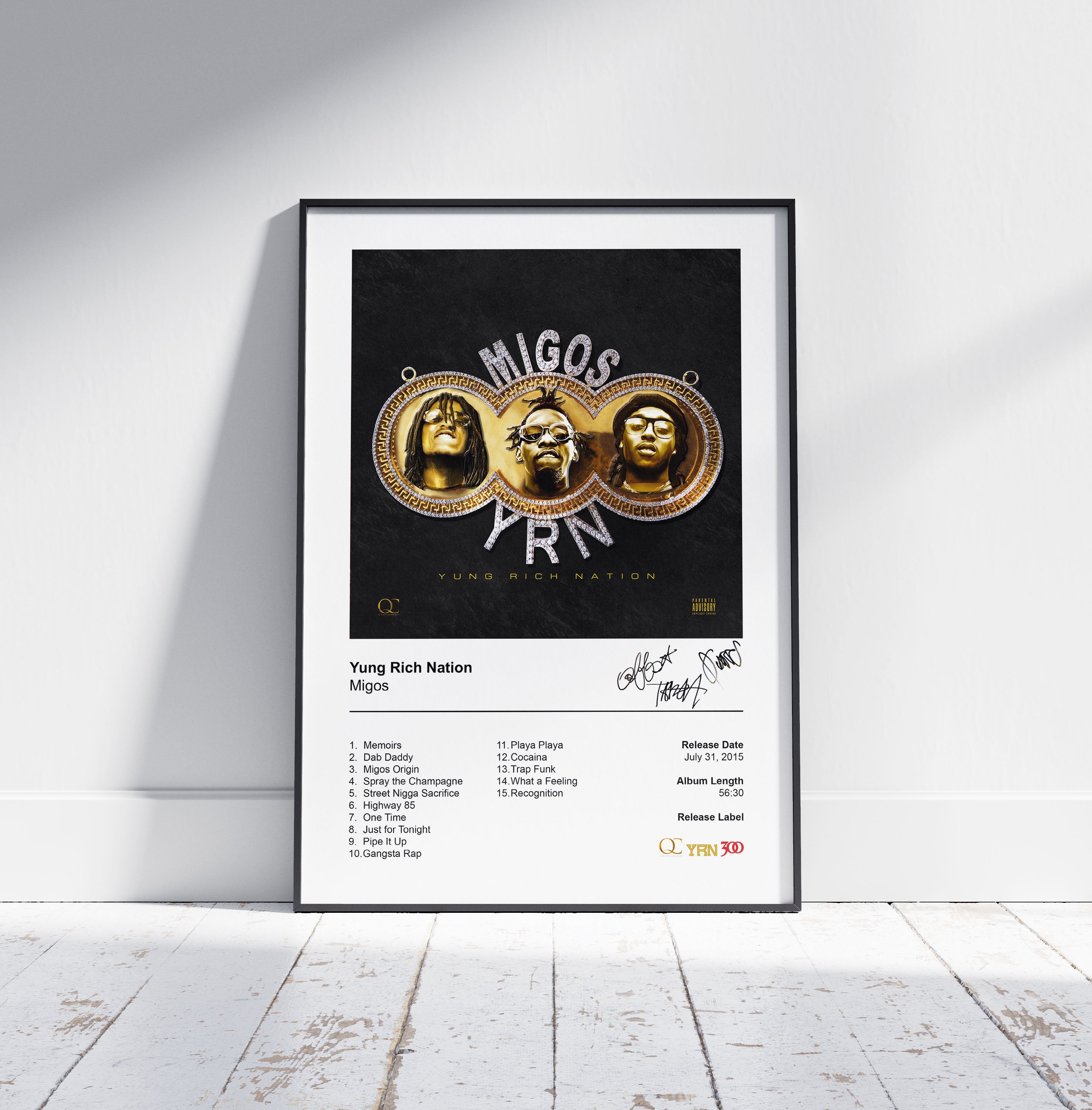 Migos Poster - Yung Rich Nation Album Cover Poster Print – Ink And ...